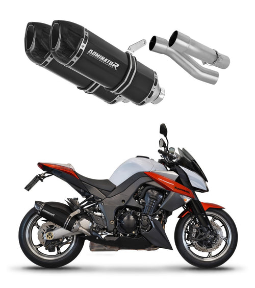 Kawasaki Z1000 2010 - 2013 Exhaust Silencer Muffler HP1 BLACK + dB killer