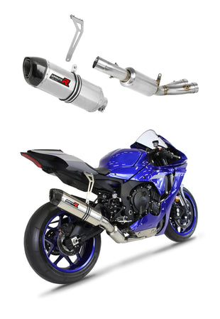 Dominator Yamaha YZF R1 1000 RN65 2020 - 2024 RACE Exhaust System HP1 Silencer + Medium dB Killer