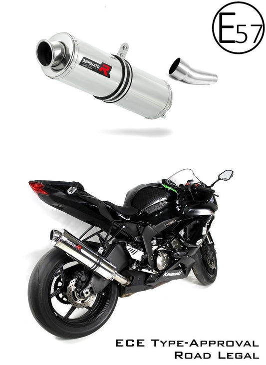Kawasaki ZX6R 636 2009 - 2020 EU Approved Exhaust Silencer ST 20 m. - Dominator motociklo duslintuvas