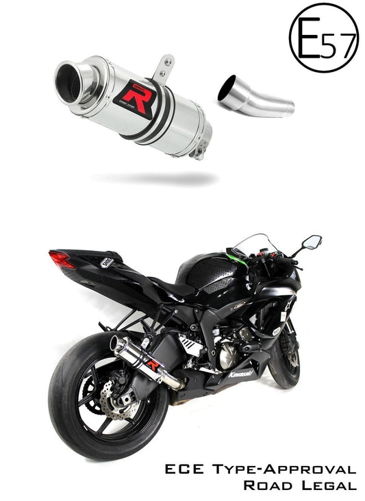 Kawasaki ZX6R 636 2009 - 2020 EU Approved Exhaust Silencer GP1 20 m. - Dominator motociklo duslintuvas