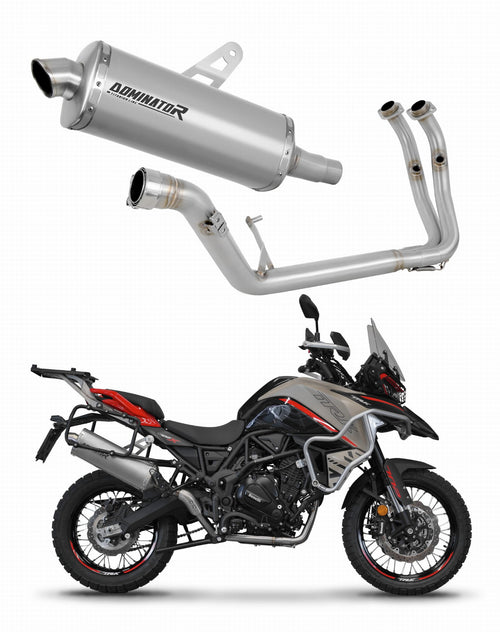 Benelli TRK 702 / TRK 702X 2023 - 2024 Full Exhaust System Collector Silencer Titanium P7 + dB killer