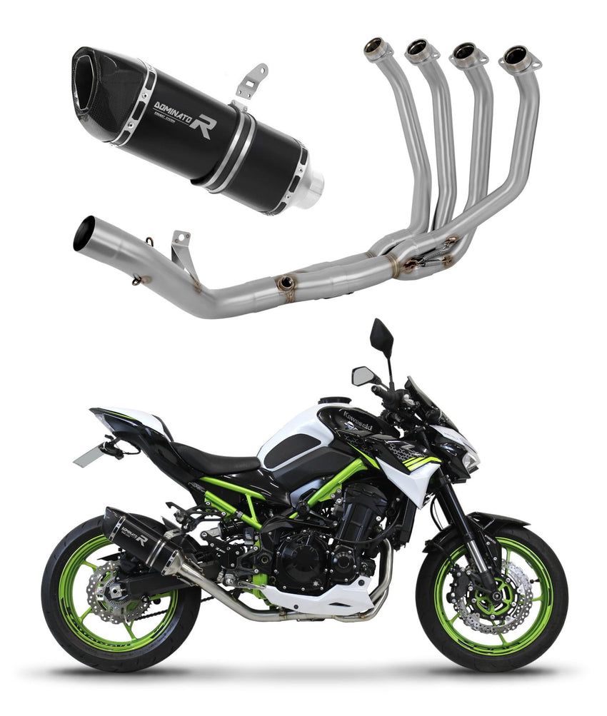 Kawasaki Z 900 A2 2020 - 2024 Full Exhaust System Collector Silencer HP6 BLACK + dB killer 20 m.