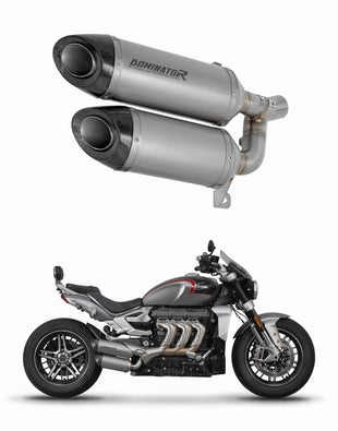 TRIUMPH ROCKET 3 GT 2019 - 2024 Exhaust Silencer Muffler Titanium HP8 + dB killer