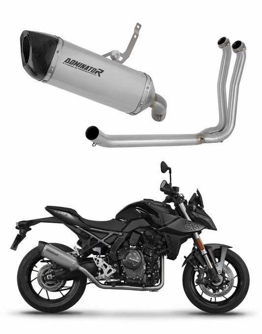 Suzuki GSX-8S / 8R 2022 - 2024 Full Exhaust System Collector Silencer Titanium HP6 + dB killer 20 m. - Dominator motociklo duslintuvas