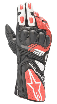 SP-8 V3 Gloves -  Black White Bright Red