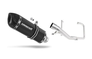 Yamaha YBR 125 2000 - 2008 Full Exhaust System Collector Silencer HP1 BLACK + dB killer