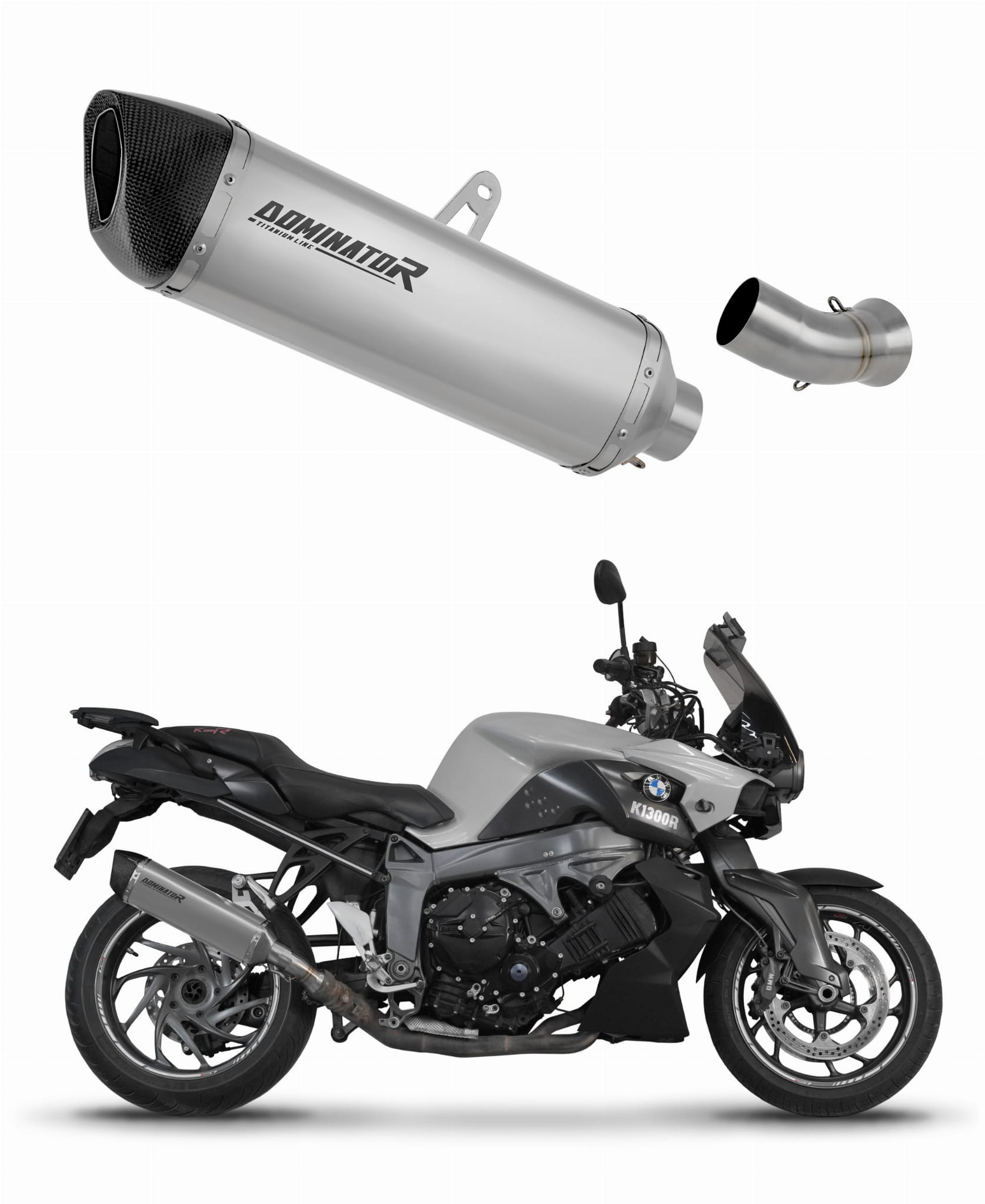 BMW K1300R 2007 - 2015 Exhaust Silencer Muffler Titanium HP6 + dB killer 20 m. 