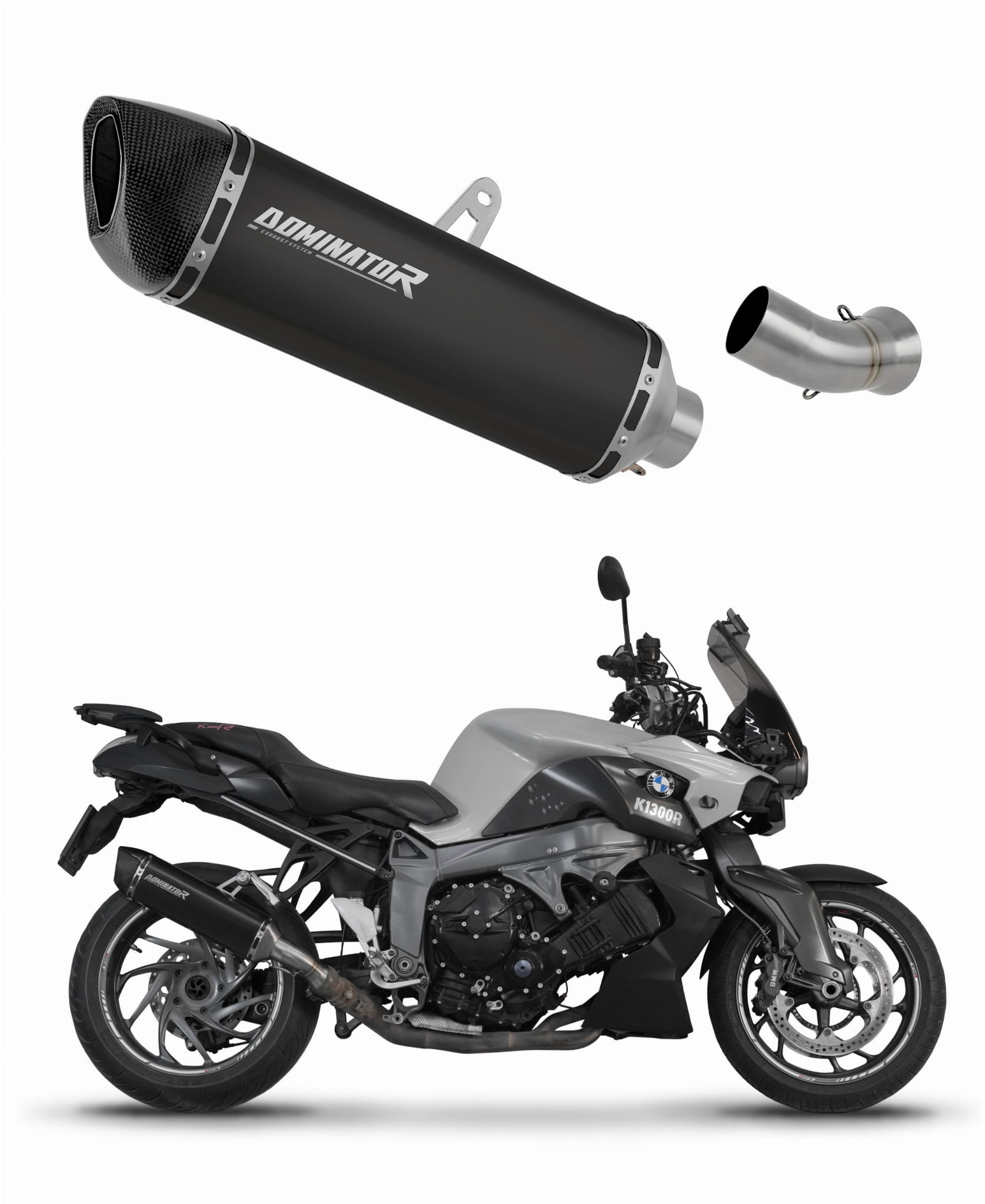 BMW K1300S 2009 - 2016 Exhaust Silencer Muffler HP6 BLACK + dB killer 20 m. 
