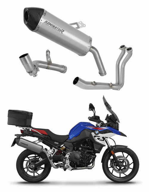 BMW F800GS 2024 Full Exhaust System Collector Silencer Titanium HP7 + dB killer
