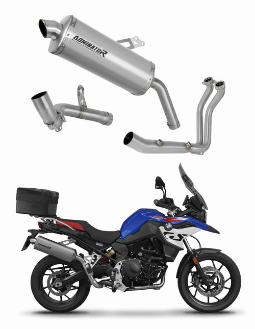 BMW F800GS 2024 Full Exhaust System Collector Silencer Titanium P7 + dB killer