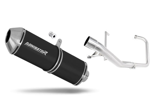 Yamaha YBR 125 2009 - 2018 Full Exhaust System Collector Silencer OVR BLACK + dB killer