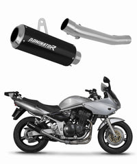 Suzuki GSF BANDIT 1200 2001 - 2005 Exhaust Silencer Muffler GP BLACK + dB killer 20 m.