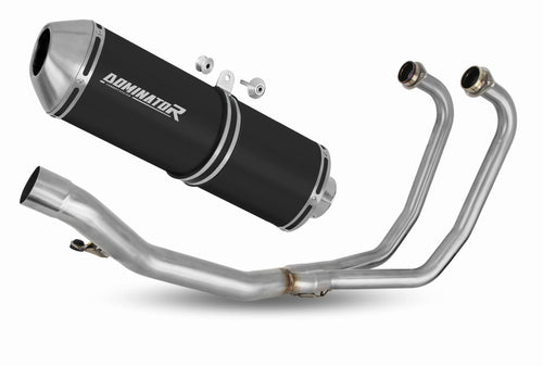 Suzuki GS 500E 1989 - 2009 Full Exhaust System Collector Silencer OVR BLACK + dB killer