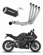 Honda CB 650 R / E-Clutch 2024 - 2025 Full Exhaust System Collector Silencer GP BLACK + dB killer 20 m. - Dominator motociklo duslintuvas