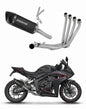 Honda CB 650 R / E-Clutch 2024 - 2025 Full Exhaust System Collector Silencer HP6 BLACK + dB killer 20 m. - Dominator motociklo duslintuvas