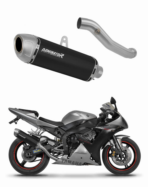 Yamaha YZF R1 1000 RN09 2002 - 2003 Exhaust Silencer Muffler S6 BLACK + dB killer