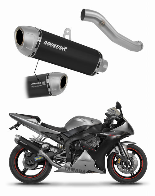 Yamaha YZF R1 1000 RN09 2002 - 2003 EU Approved Exhaust Silencer S6 BLACK