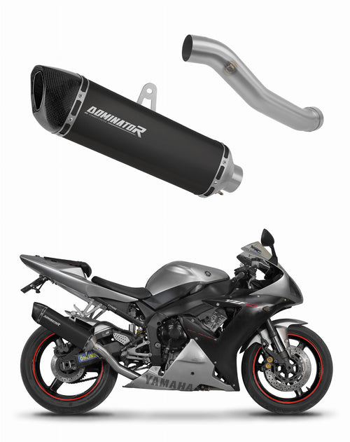 Yamaha YZF R1 1000 RN09 2002 - 2003 Exhaust Silencer Muffler HP6 BLACK + dB killer