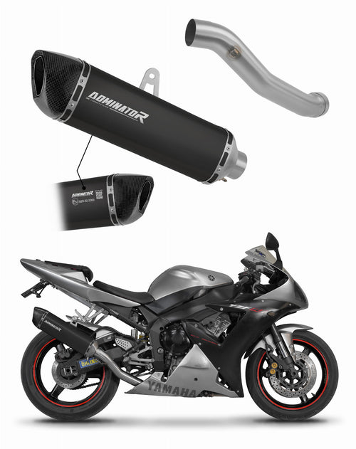 Yamaha YZF R1 1000 RN09 2002 - 2003 EU Approved Exhaust Silencer HP6 BLACK