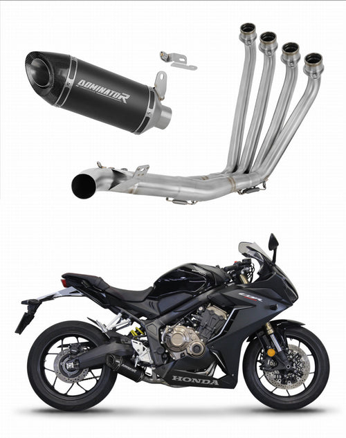 Honda CB 650 R 2019 - 2023 Full Exhaust System Collector Silencer HP8 BLACK + dB killer