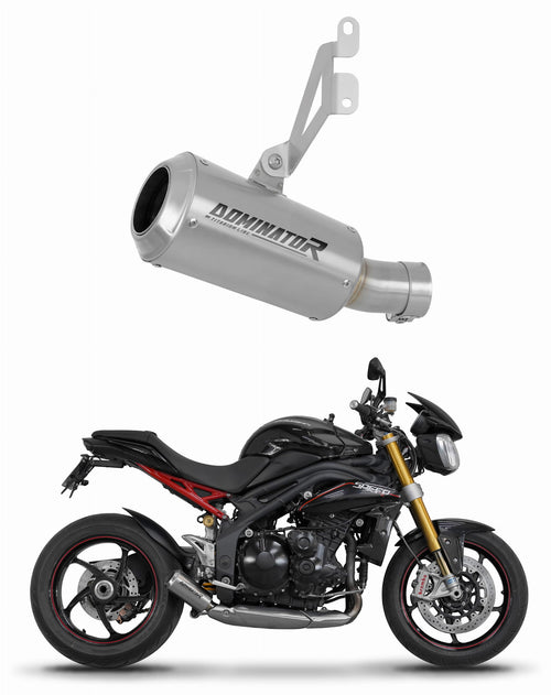 Triumph Speed Triple 1050 2011 - 2016 Low Level Exhaust Silencer Muffler GPS + dB killer