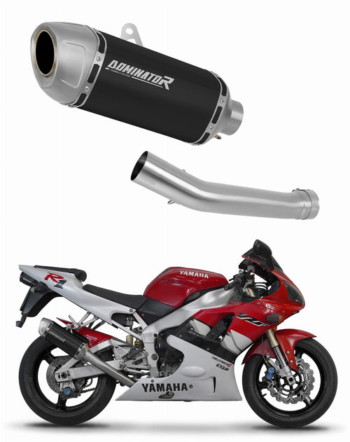 Yamaha YZF R1 1000 RN04 2000 - 2001 Exhaust Silencer Muffler S6 Shorty BLACK + dB killer