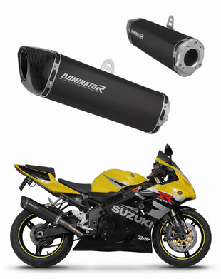 Suzuki GSXR 1000 K1 - K4 2001 - 2004 Exhaust Silencer Muffler HP6 BLACK + dB killer