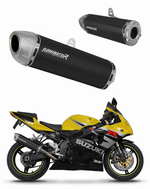 Suzuki GSXR 600 K1-K5 2001 - 2005 Exhaust Silencer Muffler S6 BLACK + dB killer