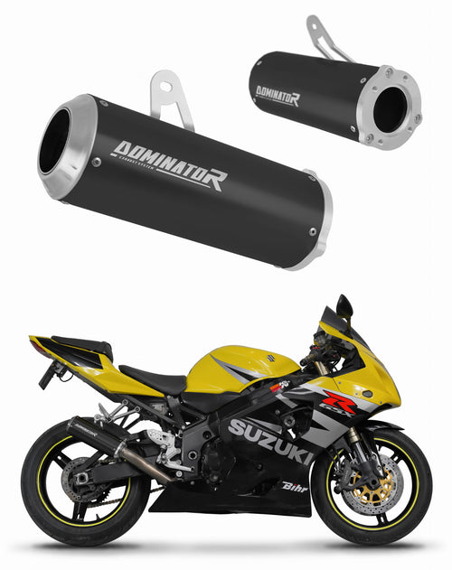 Suzuki GSXR 600 K1-K5 2001 - 2005 Exhaust Silencer Muffler GP BLACK + dB killer