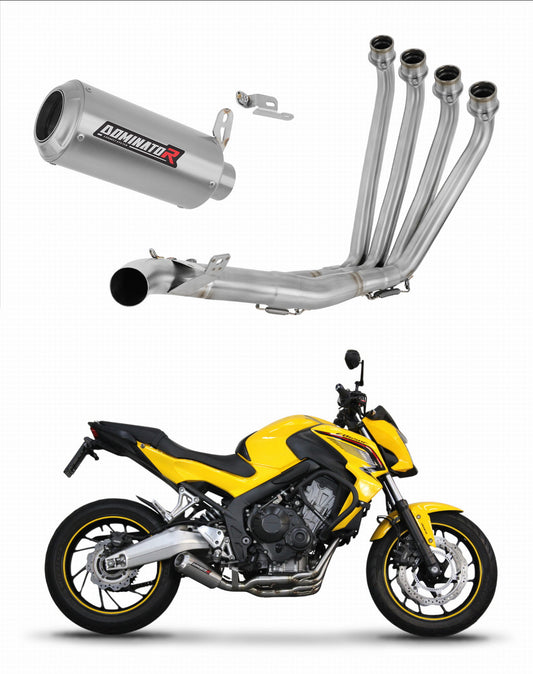 Honda CBR 650 F 2014 - 2018 Full Exhaust System Collector Silencer GP + dB killer medium 20 m. - Dominator motociklo duslintuvas