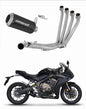 Honda CBR 650 R 2019 - 2023 Full Exhaust System Collector Silencer GP BLACK + dB killer medium 20 m. - Dominator motociklo duslintuvas