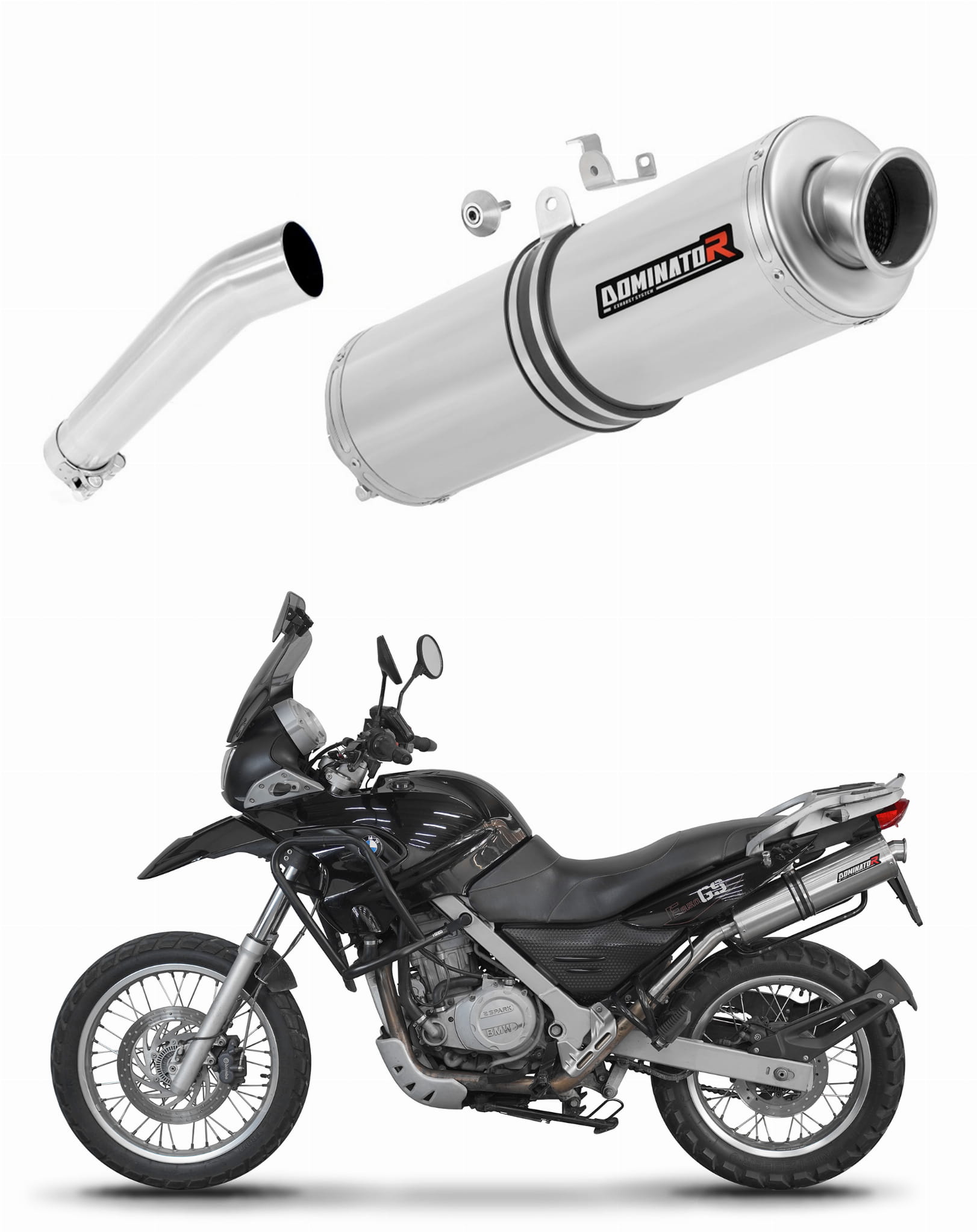 BMW F650GS 2004 - 2007 Exhaust Silencer Muffler ST + dB killer 20 m. - Dominator motociklo duslintuvas