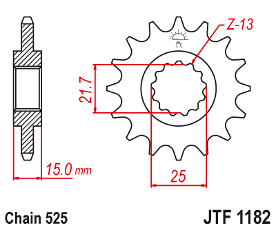 Priekinė žvaigždė JT JTF1182,14