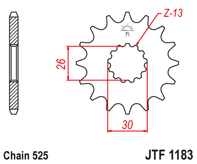 Priekinė žvaigždė JT JTF1183,18