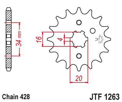 Front sprocket JT JTF1263,17