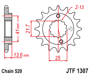 Front sprocket JT JTF1307,14
