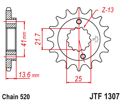 Priekinė žvaigždė JT JTF1307,15