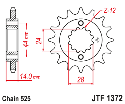 Priekinė žvaigždė JT JTF1372,17