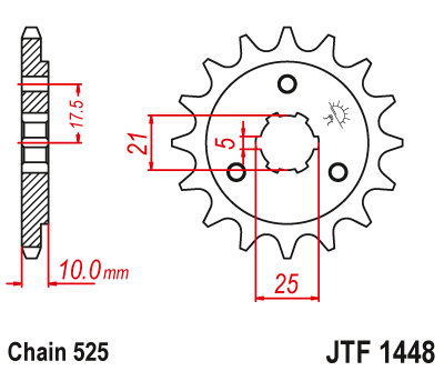 Priekinė žvaigždė JT JTF1448,15