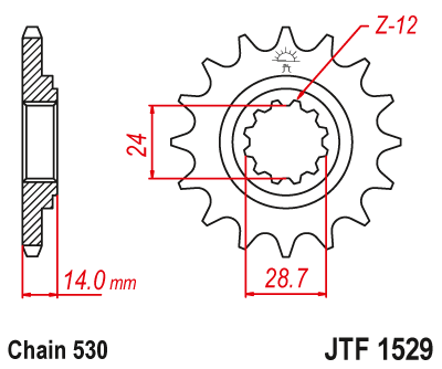 Priekinė žvaigždė JT JTF1529,17