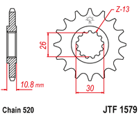 Front sprocket JT JTF1579,16