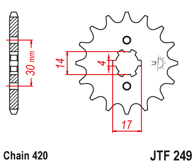 Front sprocket JT JTF249,16