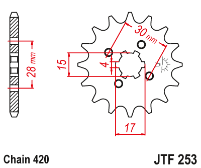Front sprocket JT JTF253,13