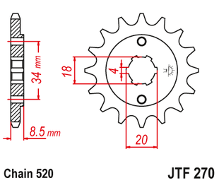 Front sprocket JT JTF270,14