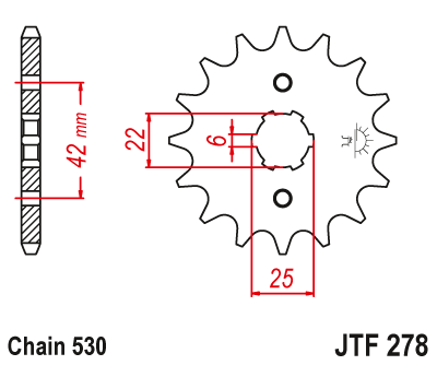 Priekinė žvaigždė JT JTF278,17