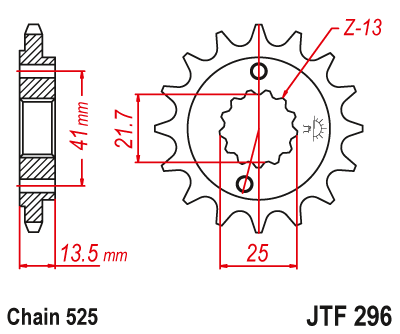 Priekinė žvaigždė JT JTF296,16