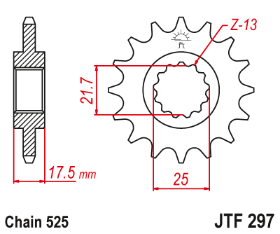 Priekinė žvaigždė JT JTF297,15