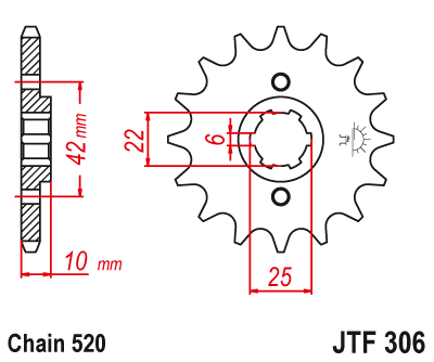 Priekinė žvaigždė JT JTF306,15