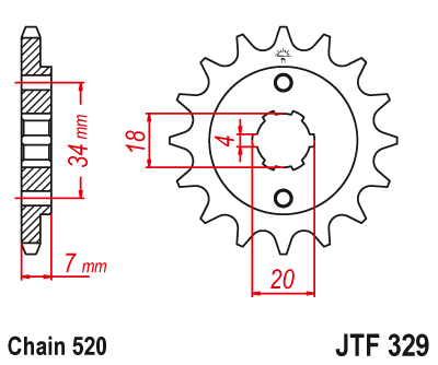 Priekinė žvaigždė JT JTF329,13