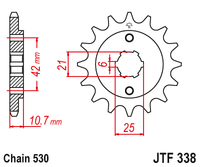 Front sprocket JT JTF338,16
